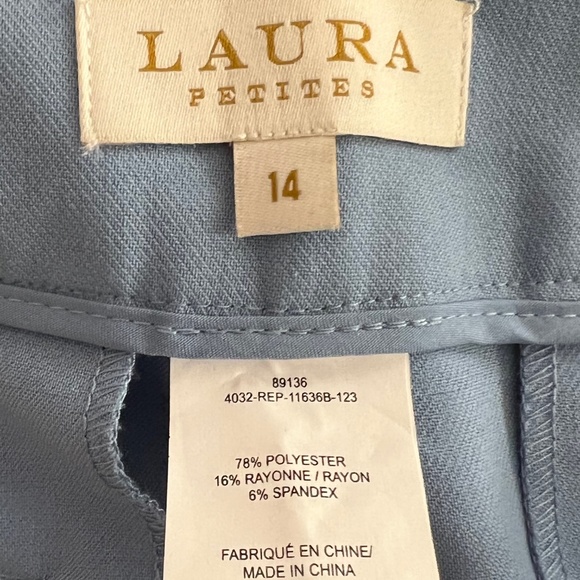 Laura Petites City Fit Slim Leg Pants Size 14 Inseam 28" - Picture 6 of 7